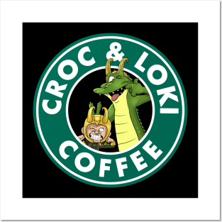 Croc & Loki Coffee Posters and Art